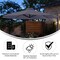 Merrick Lane Avalon 10 FT Solar Cantilever Umbrella with LED Lights, Easy Lift Crank, Push Button Tilt and Built in Cross Base